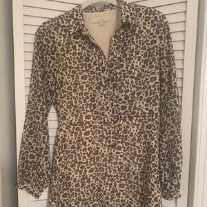 Ann Taylor Loft Cheetah Print Dress - XS-P